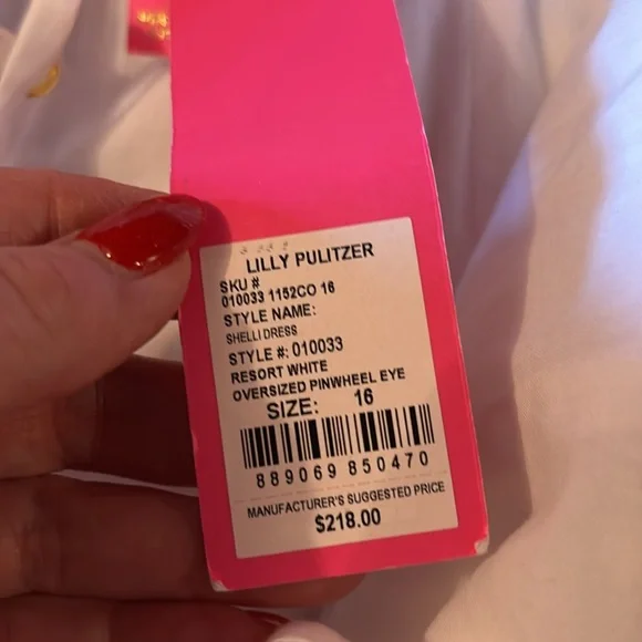 NWT Lilly Pulitzer Shelli oversized pinwheel eyelet dress. Sz 16. - Picture 15 of 17